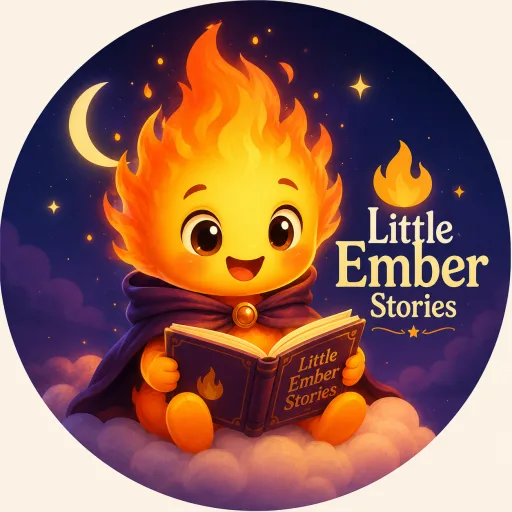 Little Ember waiting softly to begin tonight's story